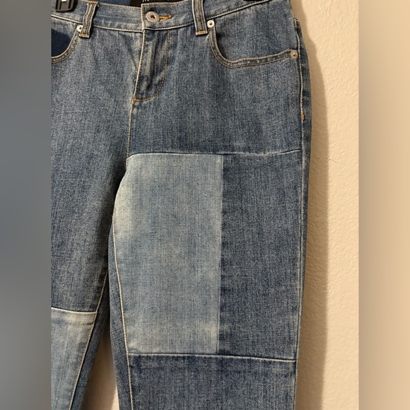 Thakoon Denim Patchwork Jeans, Straight Leg. Very soft denim. Unique - Picture 2 of 14